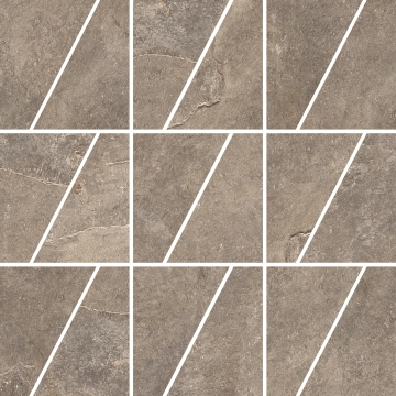Ardesie Mosaico Trapezio J87179 - Taupe, Naturale, 30x30cm, 9.50mm, not-rectified