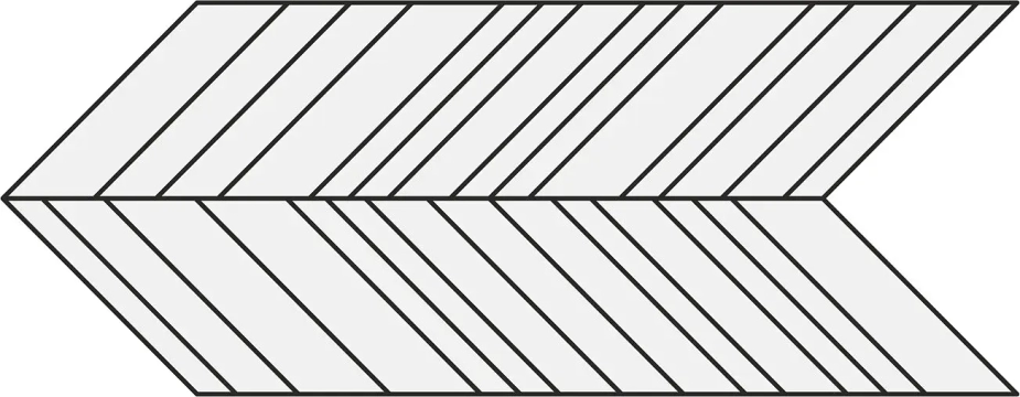Cortina Mosaico Arrows J92380 - Honey, Naturale, 50x24cm, 8.50mm, Not rectified