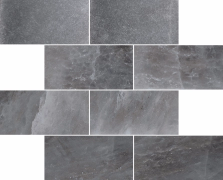 Himalaya Muretto J91142 - Black, Naturale, 40x40cm, 8.50mm, not-rectified