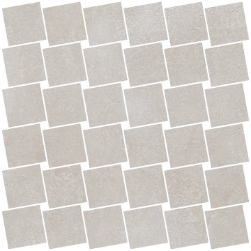 Cruda Mosaico Stucco J92756 - Bianco, Naturale, 30x30cm, 8.50mm, not-rectified