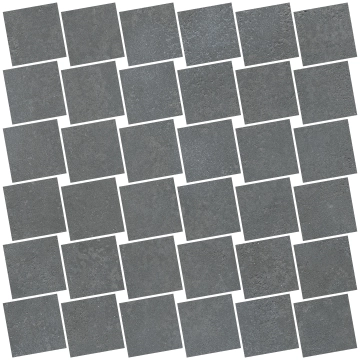 Cruda Mosaico Stucco J92754 - Antracite, Naturale, 30x30cm, 8.50mm, not-rectified