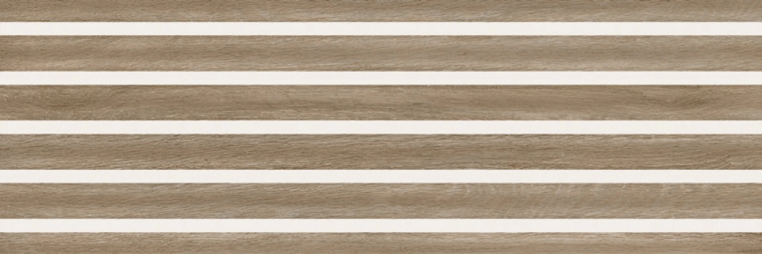 Tokio Relieve 9523 - Wood Almond, Natural, 30x90cm, 10.00mm, Rectified