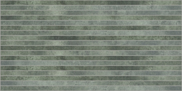 Krea Mosaico Stripes 4.8MOS60STRKREAGREEN - Green, Mat, 30x60cm, 4.80mm, Rectified