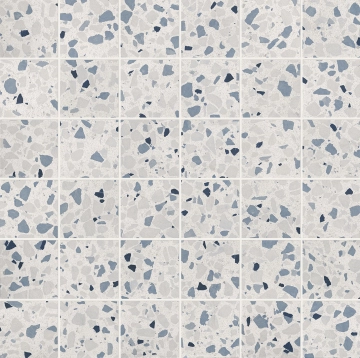 Glim Macromosaico fRT9 - Azzurro, Matt, 30x30cm, 9.00mm, Not rectified