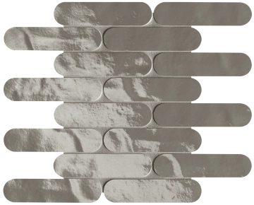 Glim Curve Mosaico fRNV - Grigio Fumo, Brillante, 29x29.5cm, 9.00mm, Not rectified