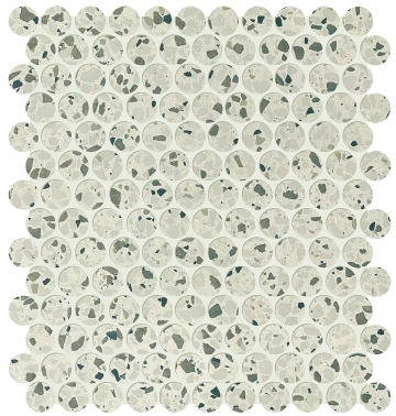 Glim Round Mosaico fRPC - Salvia, Matt, 29.5x32.5cm, 9.00mm, Not rectified