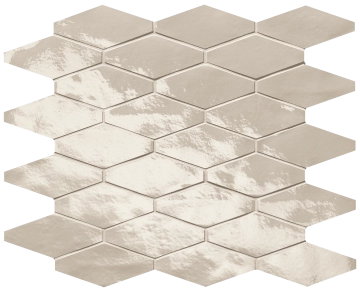 Glim Rombi Mosaico fRW6 - Avorio, Brillante, 31x35.5cm, 9.00mm, Not rectified