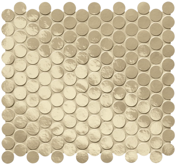 Glim Round Mosaico fROQ - Tortora, Brillante, 29.5x32.5cm, 9.00mm, Not rectified