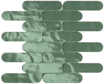 Glim Curve Mosaico fRN0 - Salvia, Brillante, 29x29.5cm, 9.00mm, Not rectified