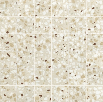 Glim Macromosaico fRO3 - Beige, Matt, 30x30cm, 9.00mm, Not rectified