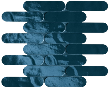 Glim Curve Mosaico fRNT - Blu Navy, Brillante, 29x29.5cm, 9.00mm, Not rectified