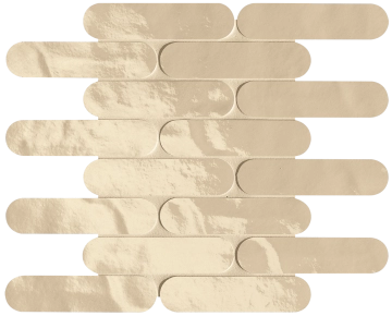 Glim Curve Mosaico fRNS - Beige, Brillante, 29x29.5cm, 9.00mm, Not rectified
