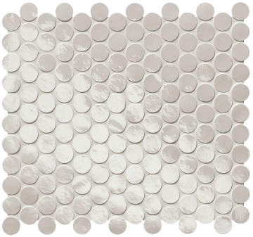 Glim Round Mosaico fROI - Ghiaccio, Brillante, 29.5x32.5cm, 9.00mm, Not rectified