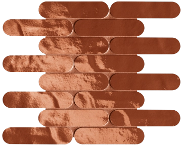 Glim Curve Mosaico fRNZ - Rosso Cuore, Brillante, 29x29.5cm, 9.00mm, Not rectified