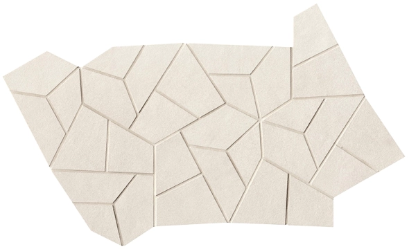Sheer Mosaico fPRQ - White, Matt, 25x41.5cm, 9.00mm, Not rectified