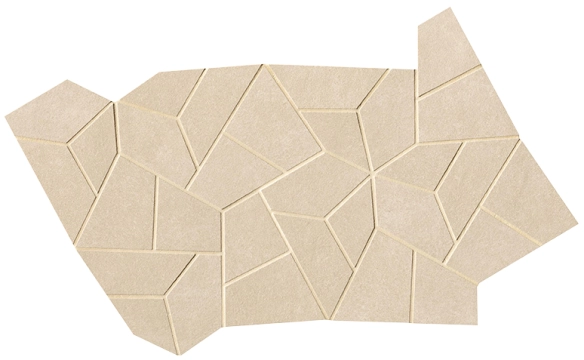 Sheer Mosaico fPRN - Beige, Matt, 25x41.5cm, 9.00mm, Not rectified