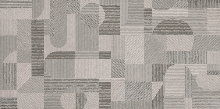 Sheer Inserto Pattern fPDO - Grey, Matt, 80x160cm, 9.00mm, Rectified