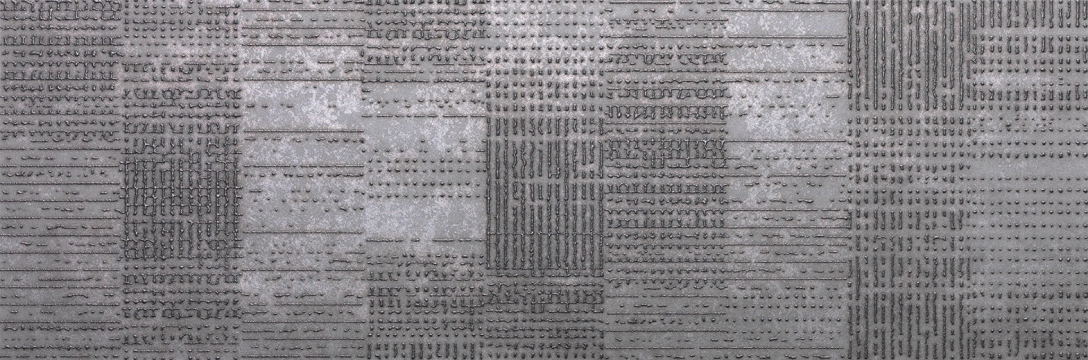 Sheer Canvas Inserto fPF1 - Steel, Matt, 25x75cm, 9.00mm, Not rectified