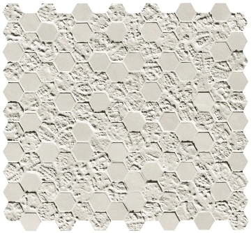 Bloom Mosaico Esagono fOYW - Print White, Matt, 29.5x32.5cm, 8.50mm, Not rectified