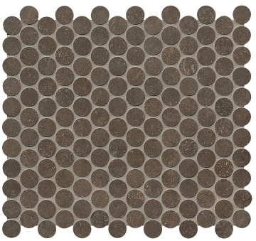Nobu Round Mosaico fRNK - Cocoa, Matt, 29.5x32.5cm, 9.00mm, Not rectified