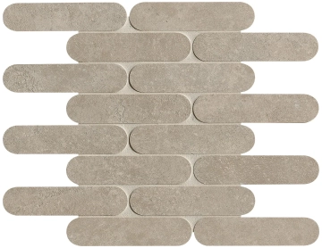 Nobu Curve Mosaico fRM9 - Grey, Matt, 29x29.5cm, 9.00mm, Not rectified