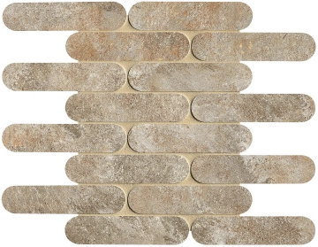 Nobu Curve Mosaico fRVK - Slate, Matt, 29x29.5cm, 9.00mm, Not rectified