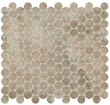 Nobu Round Mosaico fRVN - Slate, Matt, 29.5x32.5cm, 9.00mm, Not rectified