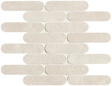 Nobu Curve Mosaico fRNA - White, Matt, 29x29.5cm, 9.00mm, Not rectified