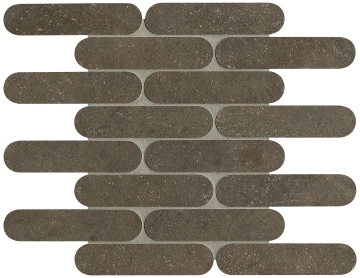 Nobu Curve Mosaico fRM8 - Cocoa, Matt, 29x29.5cm, 9.00mm, Not rectified