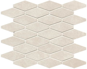 Nobu Rombi Macromosaico fRW5 - White, Matt, 31x35.5cm, 9.00mm, Not rectified