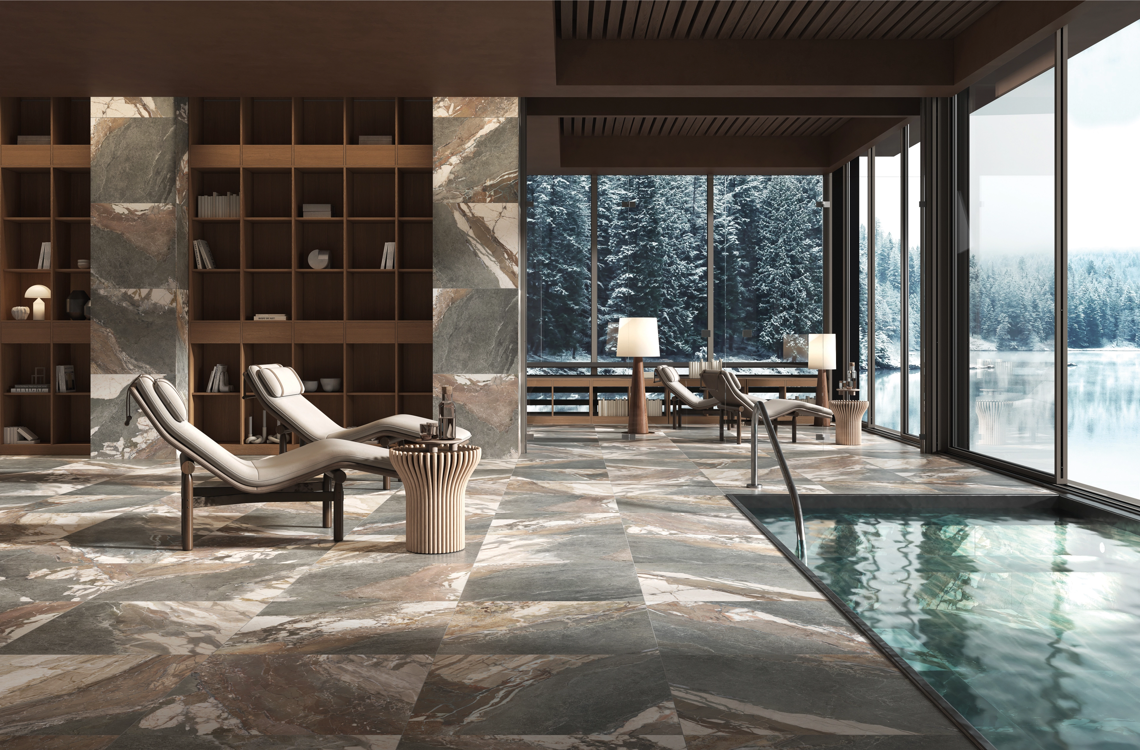 Bottega Tiles Blend Grey, Naturale, 60x120cm, 8.50mm, Rectified