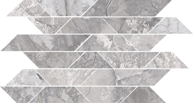 Angel Heart Mosaico Line Charcoal, Naturale, 30x41cm, 8.50mm, Rectified