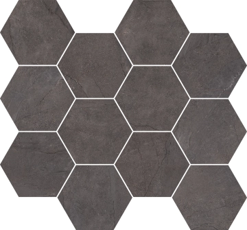 Victoria Esagonetta B70106 - Charcoal, Naturale, 30x34cm, 8.50mm, not-rectified