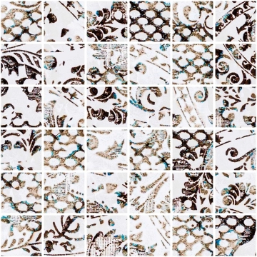 Inedita Mosaico 5x5 8431940396656 - White, Naturale, 29.75x29.75cm, 10.00mm, Not rectified