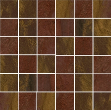 Aquarela Mosaico 5x5 8431940374005 - Red, Naturale, 29.75x29.75cm, 10.00mm, Not rectified