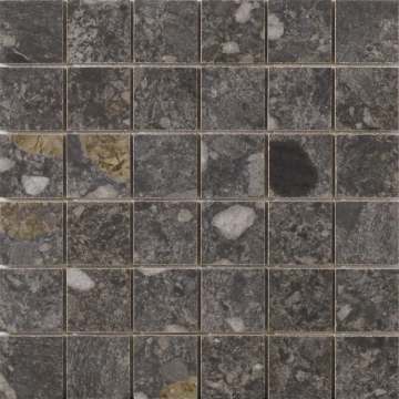 Ceppo Di Gres Mosaico Tessera 1078341 - Nero, Naturale, 30x30cm, 9.50mm, Rectified