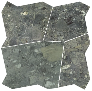 Ceppo Di Gres Palladio Mix 1077710 - Verde, Naturale, 58x58cm, 9.50mm, Rectified