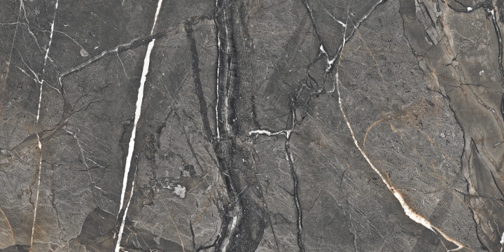 Amaranto - Black, Satinato, 60x120cm, 9.50mm, Rectified