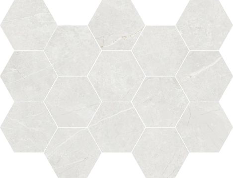 Elite Mosaico Hexagono 382971087981 - White, Pulido, 32.5x22.5cm, 10.00mm, not-rectified