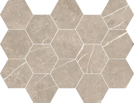Elite Mosaico Hexagono 362974089213 - Greige, Matt, 32.5x22.5cm, 10.00mm, not-rectified
