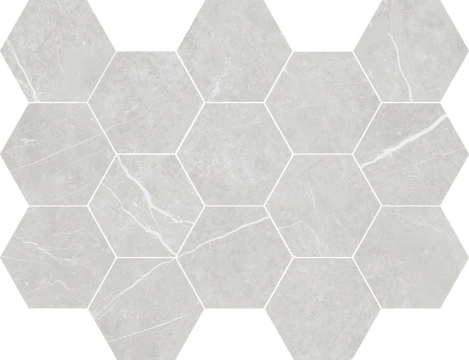 Elite Mosaico Hexagono 362971839213 - Silver, Matt, 32.5x22.5cm, 10.00mm, not-rectified
