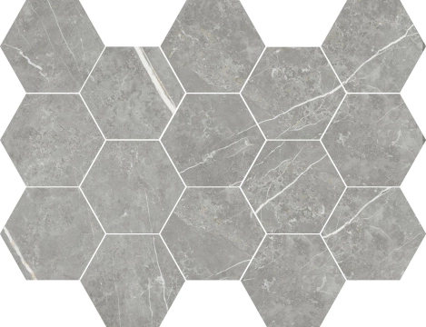 Elite Mosaico Hexagono 362973689213 - Gray, Matt, 32.5x22.5cm, 10.00mm, not-rectified