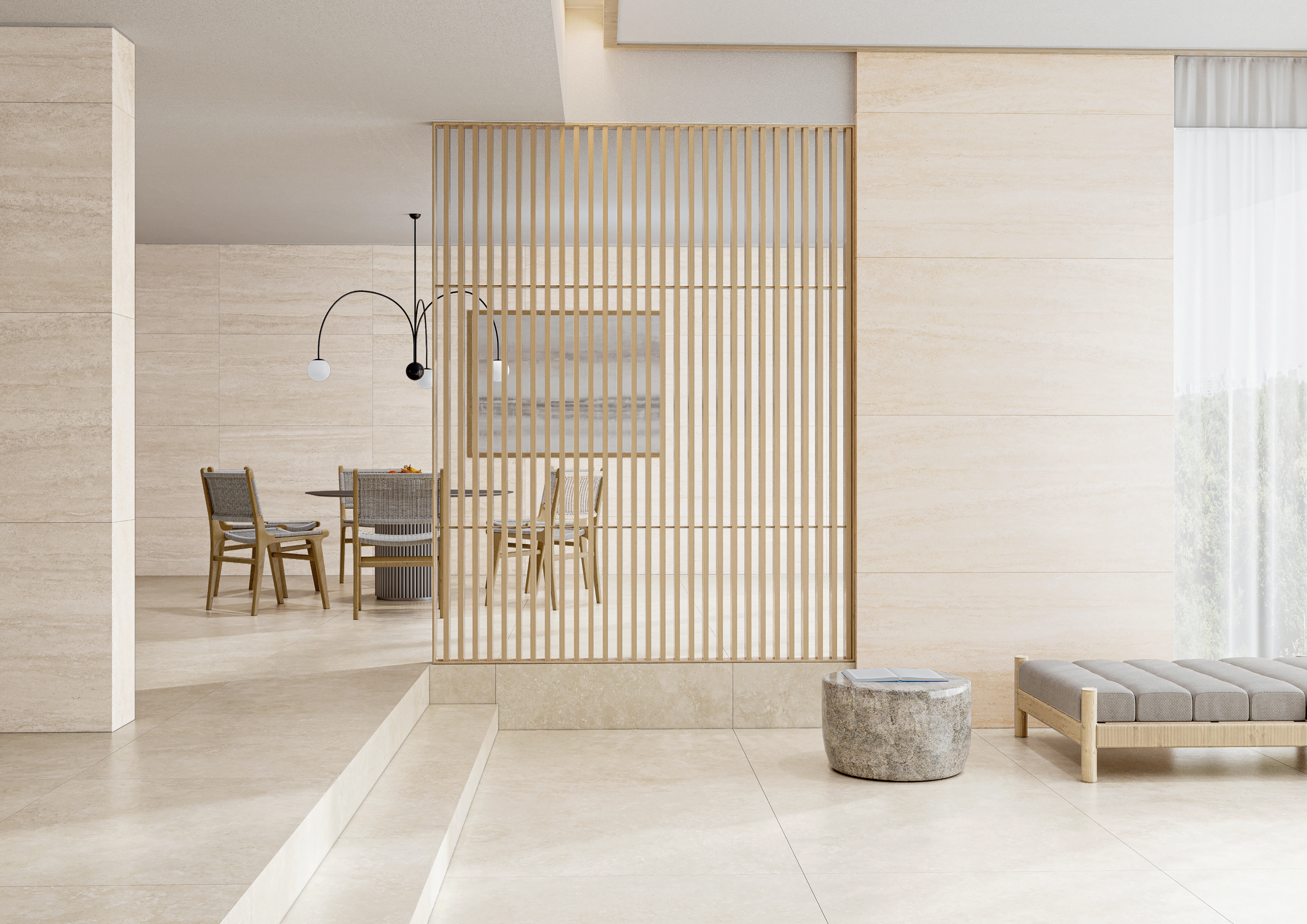 Tau Ceramica Travertino, Stone