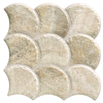 Scale Stone White, Mate, 30.7x30.7cm, 10.00mm, Not rectified