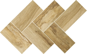 Wooden Mosaico B663.0137.002 - Beige, Natural, 29.5x39.5cm, 9.00mm, Rectified