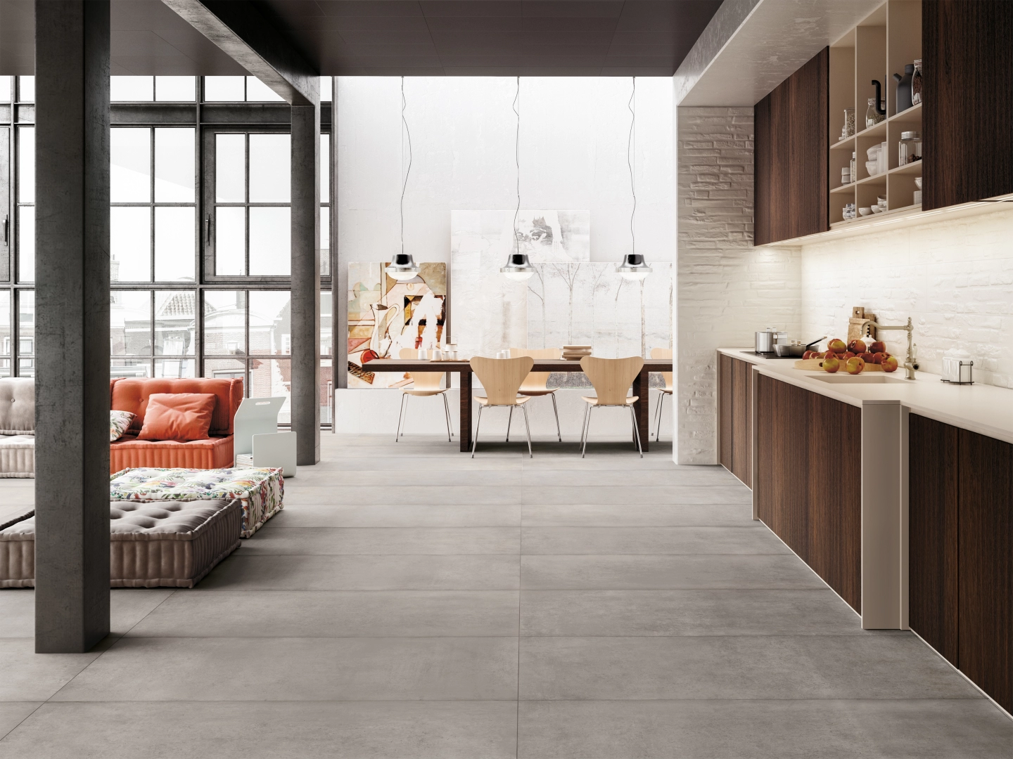 Ceramiche Refin Plain Nickel, Matt, 120x120cm, 9.00mm, Rectified 
