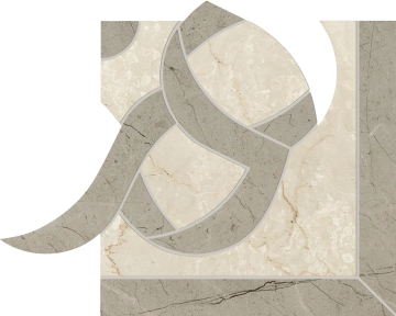 Prestigio Fascia Classic Angolo Dx LZ02 - Botticino, Lucido, 15x15cm, 9.00mm, Rectified