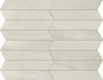 Sublime Mosaico Plissé MIx OU17 - Grey, Matt, 28x36cm, 9.00mm, Rectified